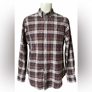 Ralph Lauren Classic Fit Oxford Shirt Large Multi-Color Plaid Button Down Logo